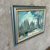 Vintage Painting "Winter Scene" - Signed Jim Maxey, Dated 1976