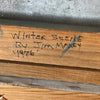 Vintage Painting "Winter Scene" - Signed Jim Maxey, Dated 1976