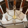 Mid Century Modern Swag Lamp. Lucite/Wood Panels Product Image