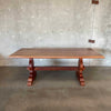 Vintage Walnut Solid Wood Farmhouse Dining Table Product Image