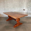 Vintage Walnut Solid Wood Farmhouse Dining Table Product Image