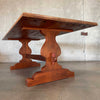 Vintage Walnut Solid Wood Farmhouse Dining Table Product Image