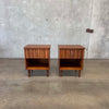 Mid Century Modern Night Stands in Danish Walnut