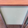 Vintage Mid Century Industrial Modern Sage Green Cabinets