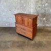 Mid Century Modern Highboy Dresser in Danish Walnut