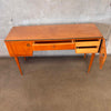 Vintage Desk From 1930s or 1940s by Gio Pantis Italy w/ Glass Top