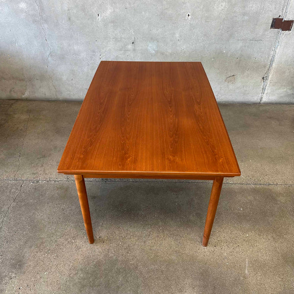 Danish Teak Draw Leaf Dining Table