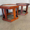 Mid Century Modern Pair of Hexagon Side Tables