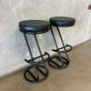 Vintage Post Modern Black Barstools