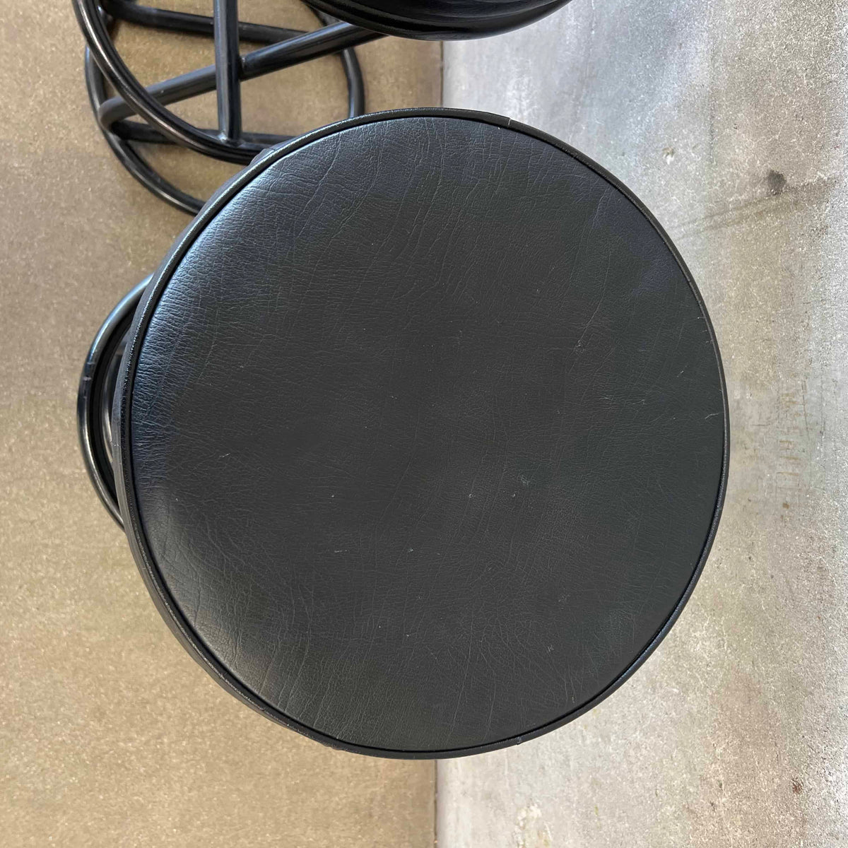 Vintage Post Modern Black Barstools