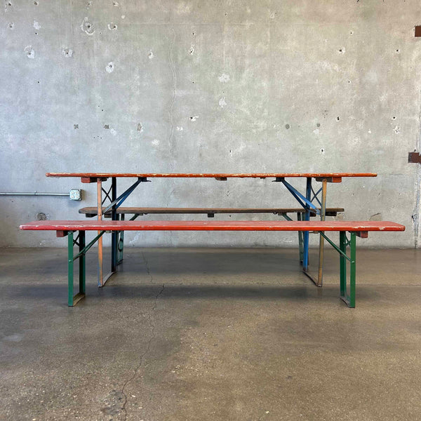 Beer Garden Table w/ Folding Benches
