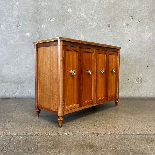 Mid Century Modern Natural Classic Cherry Wood Cabinet