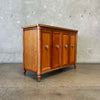Mid Century Modern Natural Classic Cherry Wood Cabinet