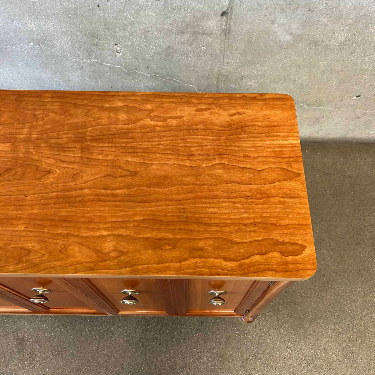 Mid Century Modern Natural Classic Cherry Wood Cabinet