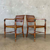 Century Furniture Co. Caned Arm Chairs