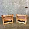 Pair Leather & Plywood Architectural Lounge Chairs Product Image