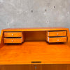 Vintage Scandinavian Secretary Desk w/ Three Drawers With Key