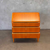 Vintage Scandinavian Secretary Desk w/ Three Drawers With Key