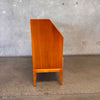 Vintage Scandinavian Secretary Desk w/ Three Drawers With Key