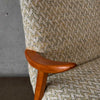 Vintage Late 60s Danish Arm Chair & Ottoman