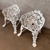 Pair of Vintage White Cast Aluminum Garden Chairs