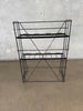 Classic Vintage Mid Century Black Wire Folding Storage Rack