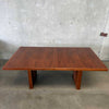 Mid Century Modern Walnut Dining Table w/ Two Leaves