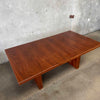 Mid Century Modern Walnut Dining Table w/ Two Leaves