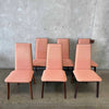 Set of 6 Mid Century Modern Walnut Dining Chairs