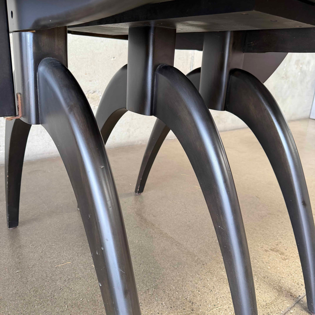 Heywood Wakefield Wishbone Dining Table in Ebonized Wood