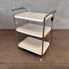 Vintage Off-White 3-Tier Rolling Cart w/ Original Outlet