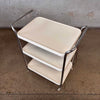 Vintage Off-White 3-Tier Rolling Cart w/ Original Outlet