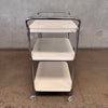 Vintage Off-White 3-Tier Rolling Cart w/ Original Outlet
