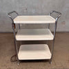 Vintage Off-White 3-Tier Rolling Cart w/ Original Outlet