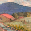 Small Oil Painting on Board in Mission Style Oak Frame
