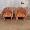 Pair of Rust Colored Sofa Company Lounge Chairs