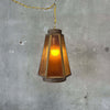 Mid Century Glass Panel Amber Swag Light (Works) Product Image