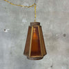 Mid Century Glass Panel Amber Swag Light (Works) Product Image