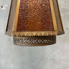 Mid Century Glass Panel Amber Swag Light (Works) Product Image