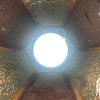 Mid Century Glass Panel Amber Swag Light (Works) Product Image