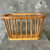 Mid Century Modern Oak Wood Magazine Rack