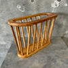 Mid Century Modern Oak Wood Magazine Rack