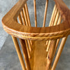 Mid Century Modern Oak Wood Magazine Rack