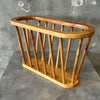 Mid Century Modern Oak Wood Magazine Rack