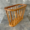 Mid Century Modern Oak Wood Magazine Rack