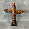 Hand Carved & Painted Thunderbird Wooden Totem