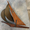 Pair of Mid Century Modern Musketeers Sailboats Metal & Wood
