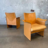 Pair of "Korium" Lounge Chairs By Tito Agnoli For Matteo Grassi, Italy 1980's