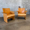 Pair of "Korium" Lounge Chairs By Tito Agnoli For Matteo Grassi, Italy 1980's