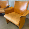 Pair of "Korium" Lounge Chairs By Tito Agnoli For Matteo Grassi, Italy 1980's